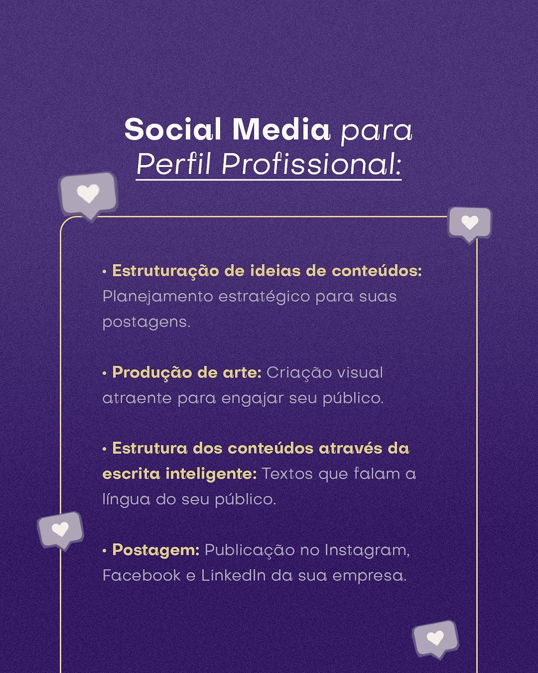 Social Media para perfil profissional